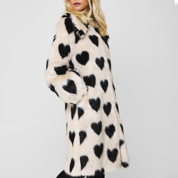 Black Hearts Pari Faux Fur Lux Driving Midi Coat, 🌺PREORDER NOW🌺 - Picture 1 of 11